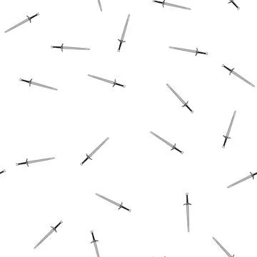 Pattern weapon medieval sword cartoon vector Stock Illustration