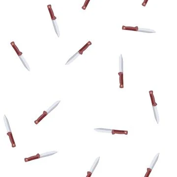 Pattern weapon military knife cartoon vector Stock Illustration