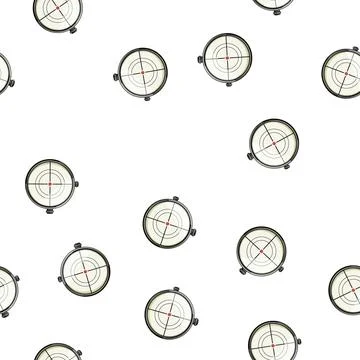 Pattern weapon scope sniper cartoon vector Stock Illustration