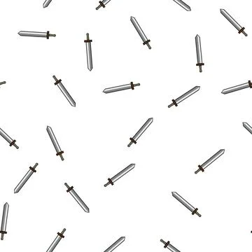 Pattern weapon viking sword cartoon vector Stock Illustration
