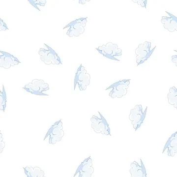 Pattern weather cloud cartoon vector Stock Illustration