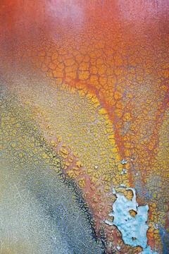 Pattern of weathered old paintwork Foto stock
