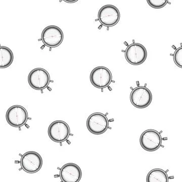 Pattern web stopwatch cartoon vector Stock Illustration
