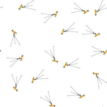 Pattern webb telescope cartoon vector Stock Illustration