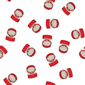 Pattern wedding proposal ring box cartoon vector Stock Illustration