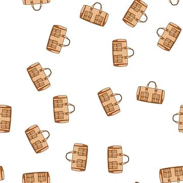 Pattern Weekender travel bag for packing and journeys Stock Illustration