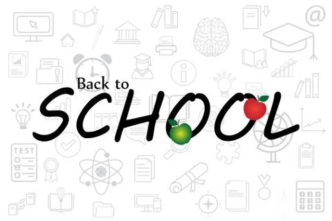 Pattern of welcome back to school. Back To School Background. Vector Stock Illustration