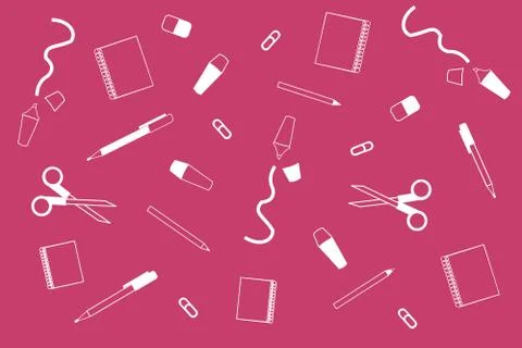 Pattern for welcome back to school Stock Illustration