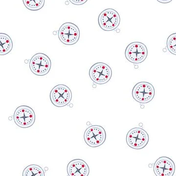 Pattern west nautical compass cartoon vector Illustrazione stock