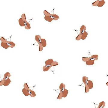 Pattern western cowboy hat cartoon vector Stock Illustration