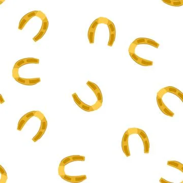 Pattern western horseshoe cartoon vector Stock Illustration