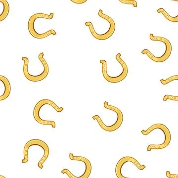 Pattern western horseshoe cartoon vector Stock Illustration