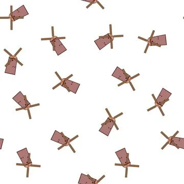Pattern wheat mill farm cartoon vector Stock-Illustration