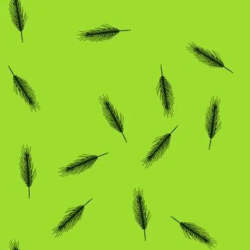 Pattern wheat rye sketch hand drawn Stock Illustration
