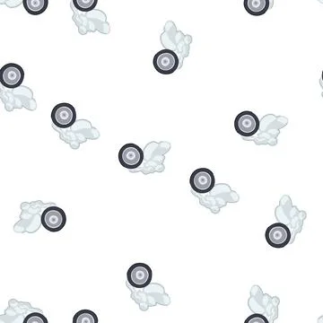 Pattern wheel generating tire smoke with speed concept Ilustración de archivo