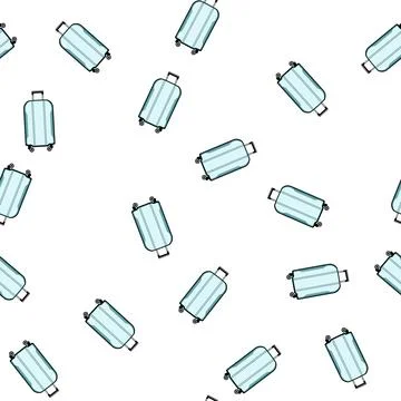 Pattern wheels hard shell suitcase cartoon vector 库存插图
