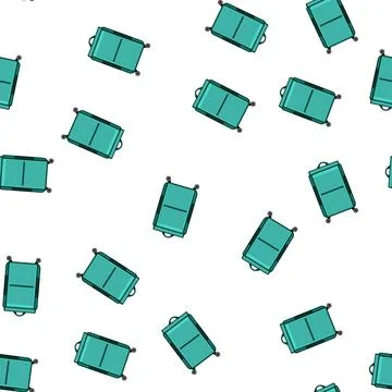 Pattern wheels soft shell suitcase cartoon vector Stockillustratie