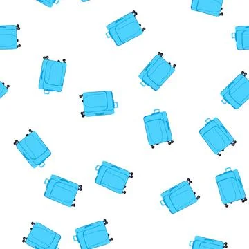 Pattern wheels soft shell suitcase cartoon vector Stockillustratie