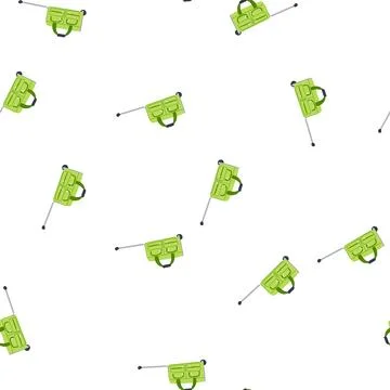 Pattern wheels trolley bag cartoon vector Stockillustratie