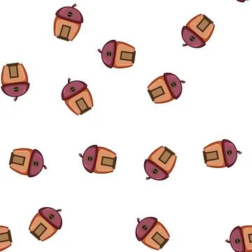 Pattern whimsical gnome house cartoon vector Stock Illustration
