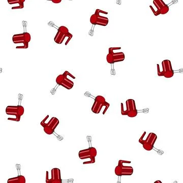Pattern whisk hand mixer cartoon vector Stock Illustration