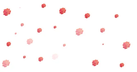 Pattern white background floral flowers spring print graphic summer red Stock Illustration