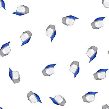 Pattern white baseball cap cartoon vector Stock Illustration