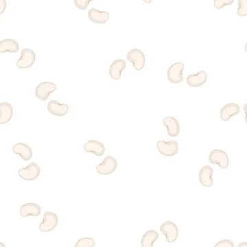 Pattern white beans illustrating plant based healthy diet イラスト素材