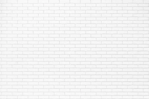 Pattern white brick wall texture in modern style reflected minimalism or Zen way Stock Photos