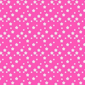 Pattern of white cherry blossom flowers Stock Illustration
