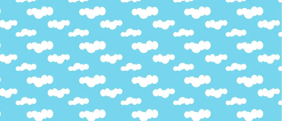 Pattern with white clouds イラスト素材