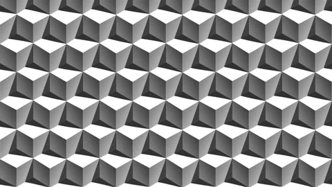 Pattern - White Cubes. Abstraction. 3D with shadows. Fluctuation of a glittering Stock-Footage 152554271