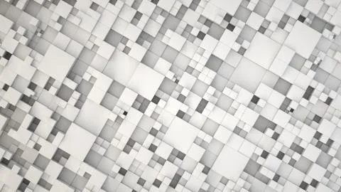 Pattern from white cubes of different sizes Stock Illustration
