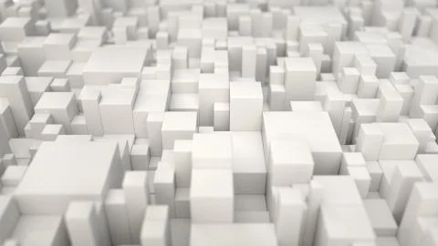 Pattern from white cubes of different sizes Stock Illustration