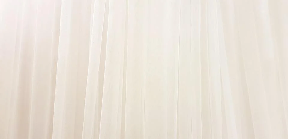 Pattern of white curtain for background or Texture. Soft cotton or fabric Stock Photos