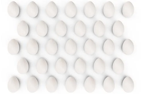 Pattern white eggs. Background of eggs. Concept happy easter. Eggs as a symbol Stock-Illustration