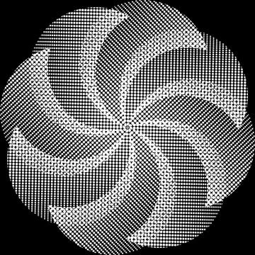 Pattern with a white flower from circles Stock Illustration