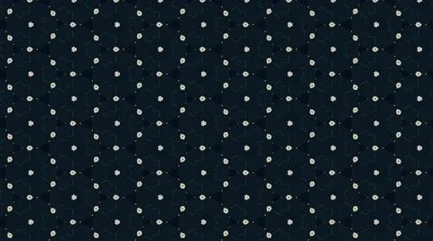Pattern Of White Flowers On Dark Background Stock Illustration