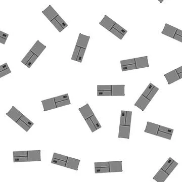 Pattern white fridge refrigerator cartoon vector Stock Illustration
