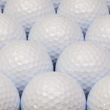 Pattern from white golf balls 스톡 사진