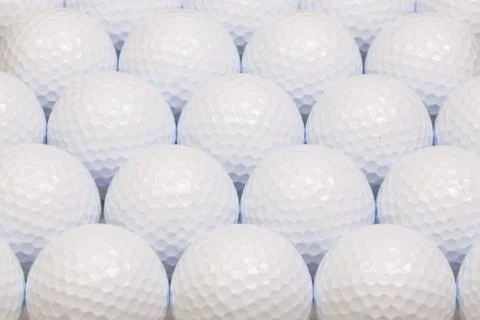 Pattern from white golf balls 写真素材
