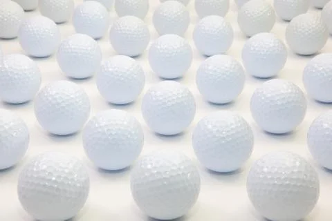 Pattern with white golf balls Foto stock