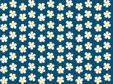 Pattern of white little flowers, seamless Stock Illustration