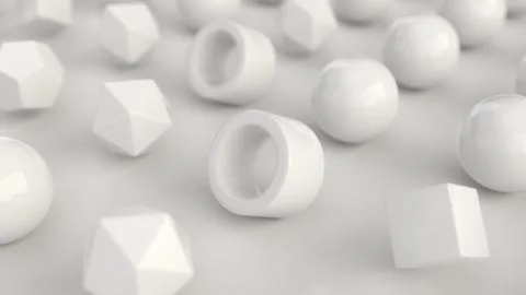 Pattern from white primitives on white surface Stock Illustration