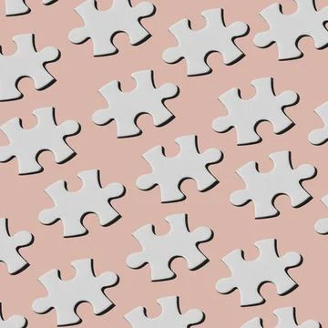 Pattern of white puzzle pieces 库存插图