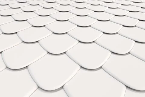 Pattern of white rounded roof tiles 스톡 일러스트