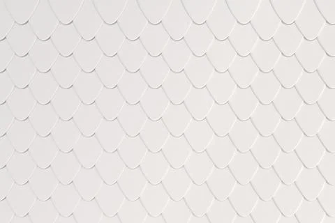 Pattern of white rounded roof tiles Stock Illustration