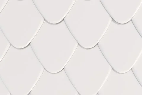 Pattern of white rounded roof tiles 스톡 일러스트