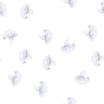 Pattern white smoke puff creating abstract gas cloud Stock Illustration