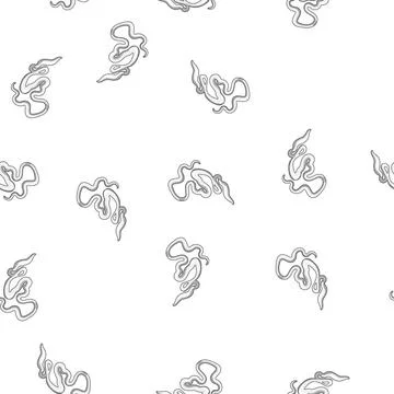 Pattern White smoke puff vapor or steam Stock Illustration